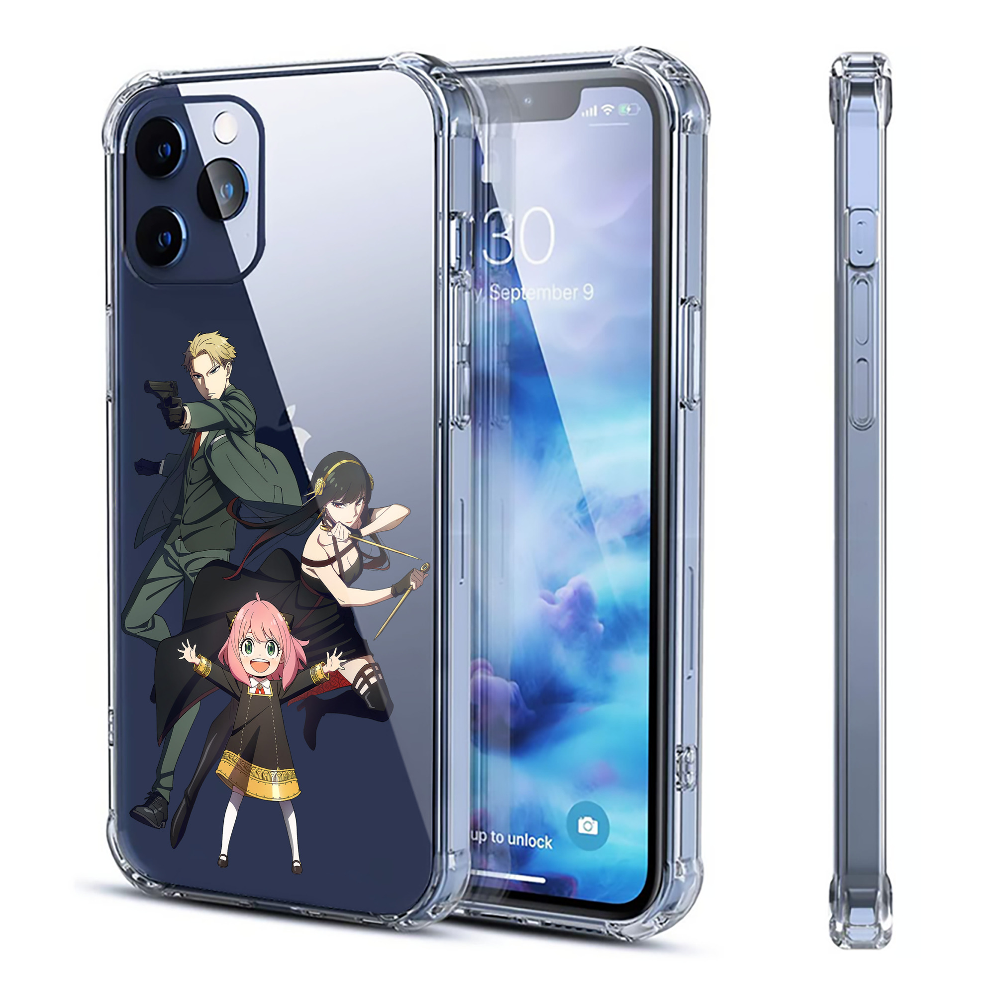 （画像用） SPY×FAMILY间谍家家酒 【iPhone 12シリーズ対応】透明スマホケース（クリアソフトケース）